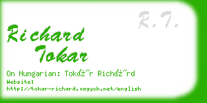 richard tokar business card